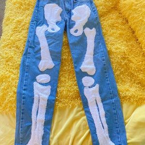 BDG urban outfitters custom skeleton pants